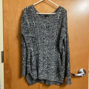 Express heathered gray oversized sweater